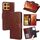 Per Motorola Moto G15 / G15 Power Custodia in pelle con texture Crystal (marrone) Per Motorola Moto G15 / G15 Power Custodia in pelle con texture Crystal (marrone)