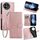 Per OnePlus Ace 5 / 5 Pro Custodia in pelle goffrata con motivo albero e cervo (oro rosa) Per OnePlus Ace 5 / 5 Pro Custodia in pelle goffrata con motivo albero e cervo (oro rosa)