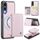 Per Samsung Galaxy S25 Edge 5G JEEHOOD J05 Custodia per telefono in pelle RFID stile magnetico aziendale (rosa) Per Samsung Galaxy S25 Edge 5G JEEHOOD J05 Custodia per telefono in pelle RFID stile magnetico aziendale (rosa)