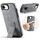 Per iPhone 16e Fierre Shann Oil Wax Cow Leather Holder Back Phone Case (grigio) Per iPhone 16e Fierre Shann Oil Wax Cow Leather Holder Back Phone Case (grigio)