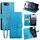Per iPhone 16e Custodia in pelle goffrata con motivo albero e cervo (blu)