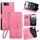 Per iPhone 16e Custodia in pelle goffrata con motivo albero e cervo (rosa) Per iPhone 16e Custodia in pelle goffrata con motivo albero e cervo (rosa)
