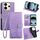 Per Redmi Note 14 4G 163,25 mm Custodia in pelle goffrata con motivo albero e cervo (viola) Per Redmi Note 14 4G 163,25 mm Custodia in pelle goffrata con motivo albero e cervo (viola)