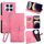 Per Redmi Note 14 Pro 4G Custodia in pelle goffrata con motivo albero e cervo (rosa) Per Redmi Note 14 Pro 4G Custodia in pelle goffrata con motivo albero e cervo (rosa)