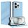 Per iPhone 16 Pro Custodia per telefono in pelle retrò con portafoglio multifunzionale in rilievo (azzurro chiaro) Per iPhone 16 Pro Custodia per telefono in pelle retrò con portafoglio multifunzionale in rilievo (azzurro chiaro)