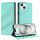 Per iPhone 15 Plus Custodia per telefono in pelle retrò con portafoglio multifunzionale in rilievo (verde menta) Per iPhone 15 Plus Custodia per telefono in pelle retrò con portafoglio multifunzionale in rilievo (verde menta)