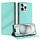 Per iPhone 14 Pro Max Custodia per telefono in pelle retrò con portafoglio multifunzionale in rilievo (verde menta) Per iPhone 14 Pro Max Custodia per telefono in pelle retrò con portafoglio multifunzionale in rilievo (verde menta)