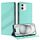 Per iPhone 12 mini Custodia per telefono in pelle retrò con portafoglio multifunzionale in rilievo (verde menta) Per iPhone 12 mini Custodia per telefono in pelle retrò con portafoglio multifunzionale in rilievo (verde menta)