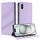 Per iPhone XS / X Custodia per telefono in pelle retrò con portafoglio multifunzionale in rilievo (viola chiaro) Per iPhone XS / X Custodia per telefono in pelle retrò con portafoglio multifunzionale in rilievo (viola chiaro)