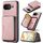 Per Google Pixel 9a JEEHOOD J02 Custodia in pelle con cerniera magnetica orizzontale (rosa)