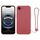 Per iPhone 16e Custodia in silicone con cinturino da polso (arancione rosso) Per iPhone 16e Custodia in silicone con cinturino da polso (arancione rosso)