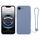 Per iPhone 16e Custodia in silicone con cinturino da polso (azzurro chiaro) Per iPhone 16e Custodia in silicone con cinturino da polso (azzurro chiaro)