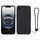 Per iPhone 16e Custodia in silicone con cinturino da polso (nero)