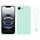 Per iPhone 16e Custodia in silicone con cinturino da polso (verde menta)