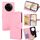 Per Realme 14 Pro+ 5G Custodia in pelle con texture di cristallo (rosa)
