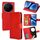 Per vivo X200 Pro 5G Custodia in pelle con texture di cristallo (rosso)