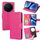 Per vivo X200 Pro 5G Custodia in pelle con texture di cristallo (rosso rosa) Per vivo X200 Pro 5G Custodia in pelle con texture di cristallo (rosso rosa)