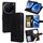 Per vivo X200 Pro 5G Custodia in pelle con texture di cristallo (nero)