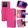 Per TCL 503 4G Custodia in pelle con texture di cristallo (rosso rosa)