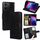 Per TCL 503 4G Custodia in pelle con texture di cristallo (nero)