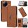 Per Redmi K80 Pro / Xiaomi Poco F7 Ultra Custodia in pelle con fibbia a motivo triangolare (marrone) Per Redmi K80 Pro / Xiaomi Poco F7 Ultra Custodia in pelle con fibbia a motivo triangolare (marrone)
