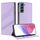 Per Samsung Galaxy S22+ 5G Custodia per telefono in pelle retrò con portafoglio multifunzionale in rilievo (viola chiaro) Per Samsung Galaxy S22+ 5G Custodia per telefono in pelle retrò con portafoglio multifunzionale in rilievo (viola chiaro)