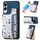 Per Samsung Galaxy S25 Edge 5G Custodia per telefono con cerniera dipinta retrò (blu) Per Samsung Galaxy S25 Edge 5G Custodia per telefono con cerniera dipinta retrò (blu)