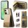 Per vivo V50 Twill Tessuto Pelle Verticale Flip RFID Card Bag Custodia per Telefono (Cachi) Per vivo V50 Twill Tessuto Pelle Verticale Flip RFID Card Bag Custodia per Telefono (Cachi)
