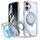 Per iPhone 16 Custodia per telefono con supporto magnetico MagSafe girevole a 360 gradi (trasparente) Per iPhone 16 Custodia per telefono con supporto magnetico MagSafe girevole a 360 gradi (trasparente)