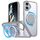 Per iPhone 16 Plus Custodia per telefono con supporto magnetico MagSafe girevole a 360 gradi (grigio titanio)