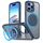 Per iPhone 16 Pro Max Custodia per telefono con supporto magnetico MagSafe girevole a 360 gradi (blu) Per iPhone 16 Pro Max Custodia per telefono con supporto magnetico MagSafe girevole a 360 gradi (blu)