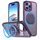 Per iPhone 16 Pro Max Custodia per telefono con supporto magnetico MagSafe girevole a 360 gradi (viola) Per iPhone 16 Pro Max Custodia per telefono con supporto magnetico MagSafe girevole a 360 gradi (viola)