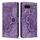 Per Google Pixel 8 Custodia per telefono in pelle smerigliata retrò con motivo mandala in rilievo (viola)