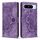 Per Google Pixel 8 Pro Custodia per telefono in pelle smerigliata retrò con motivo mandala in rilievo (viola)