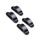 4 pezzi / set ganci adesivi multifunzionali semplici nascosti per seggiolino auto (nero) 4 pezzi / set ganci adesivi multifunzionali semplici nascosti per seggiolino auto (nero)