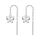 Orecchini a farfalla in argento sterling S925 placcati in platino (SCE1831) Orecchini a farfalla in argento sterling S925 placcati in platino (SCE1831)