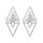 Orecchini a bottone geometrico triangolare in argento sterling S925 placcati in platino (SCE1835) Orecchini a bottone geometrico triangolare in argento sterling S925 placcati in platino (SCE1835)