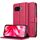 Custodia a libro in pelle di vitello con texture flip per Google Pixel 9a LC.IMEEKE (rossa)