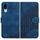 Custodia in pelle con cordino per telefono Sharp Basio Active 3 con stampa a testa di elefante (blu reale) Custodia in pelle con cordino per telefono Sharp Basio Active 3 con stampa a testa di elefante (blu reale)