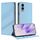 Custodia per telefono in pelle retrò con portafoglio multifunzionale in rilievo per Fujitsu Arrows We2 / F-52E (blu chiaro) Custodia per telefono in pelle retrò con portafoglio multifunzionale in rilievo per Fujitsu Arrows We2 / F-52E (blu chiaro)