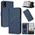 Custodia in pelle con fibbia a forma di triangolo per TCL 30T (blu reale)