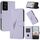 Custodia in pelle con fibbia a motivo triangolare per TCL 50 SE / 40 NxtPaper 4G (viola chiaro) Custodia in pelle con fibbia a motivo triangolare per TCL 50 SE / 40 NxtPaper 4G (viola chiaro)