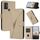 Custodia in pelle con fibbia a motivo triangolare per TCL 305/306/30E/30 SE (oro) Custodia in pelle con fibbia a motivo triangolare per TCL 305/306/30E/30 SE (oro)