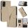 Custodia in pelle con fibbia a motivo triangolare per TCL 405/406/408 (oro) Custodia in pelle con fibbia a motivo triangolare per TCL 405/406/408 (oro)