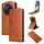 Custodia in pelle con chiusura magnetica verticale per Tecno Camon 40 Premier con fibbia (marrone)