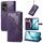 Custodia in pelle con stampa mandala e fiore per Huawei Nova 13 (viola)