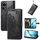 Custodia in pelle con stampa mandala e fiore per Huawei Nova 13 (nera)