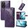 Custodia in pelle con stampa mandala e fiore per Huawei Nova 13 Pro (viola) Custodia in pelle con stampa mandala e fiore per Huawei Nova 13 Pro (viola)
