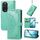 Custodia in pelle con stampa mandala e fiore per Huawei Nova 13 Pro (verde) Custodia in pelle con stampa mandala e fiore per Huawei Nova 13 Pro (verde)
