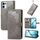 Custodia in pelle con stampa mandala floreale per OPPO Reno13 Pro (grigio) Custodia in pelle con stampa mandala floreale per OPPO Reno13 Pro (grigio)
